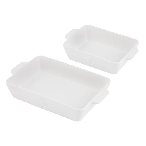 Ladelle Essentials White Set of 2 Baking Dish