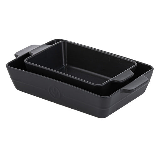 Ladelle Essentials Charcoal Set of 2 Baking Dish