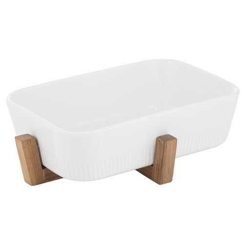 Ladelle Alto Oven To Table 30cm Rect Rib Dish With Trivet