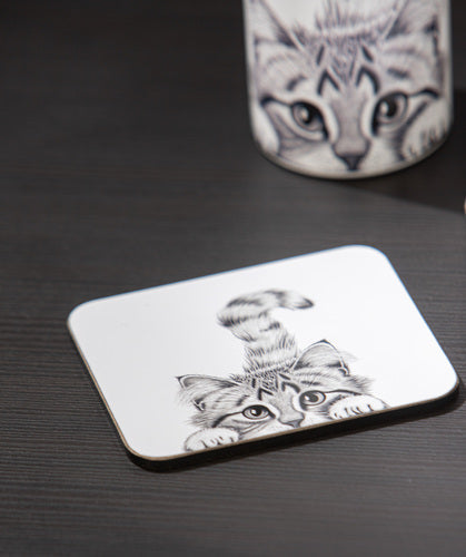 Ashdene Chester The Cat 6pk Coaster