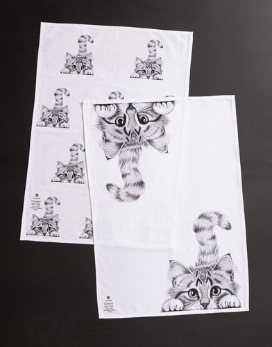 Ashdene Chester The Cat 2pk Kitchen Towel