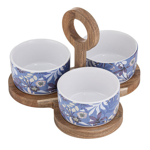 Ladelle Mossman 4pc Bowl & Tray Set