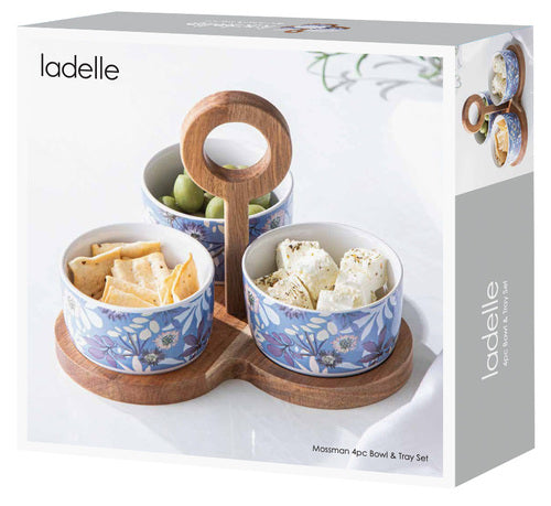 Ladelle Mossman 4pc Bowl & Tray Set