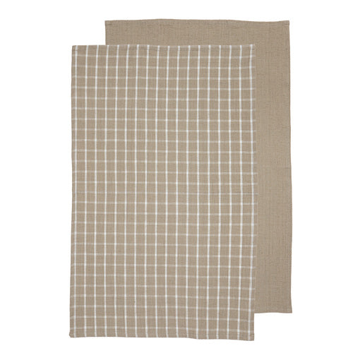 Ladelle Hemingway Taupe 2pk Kitchen Towel