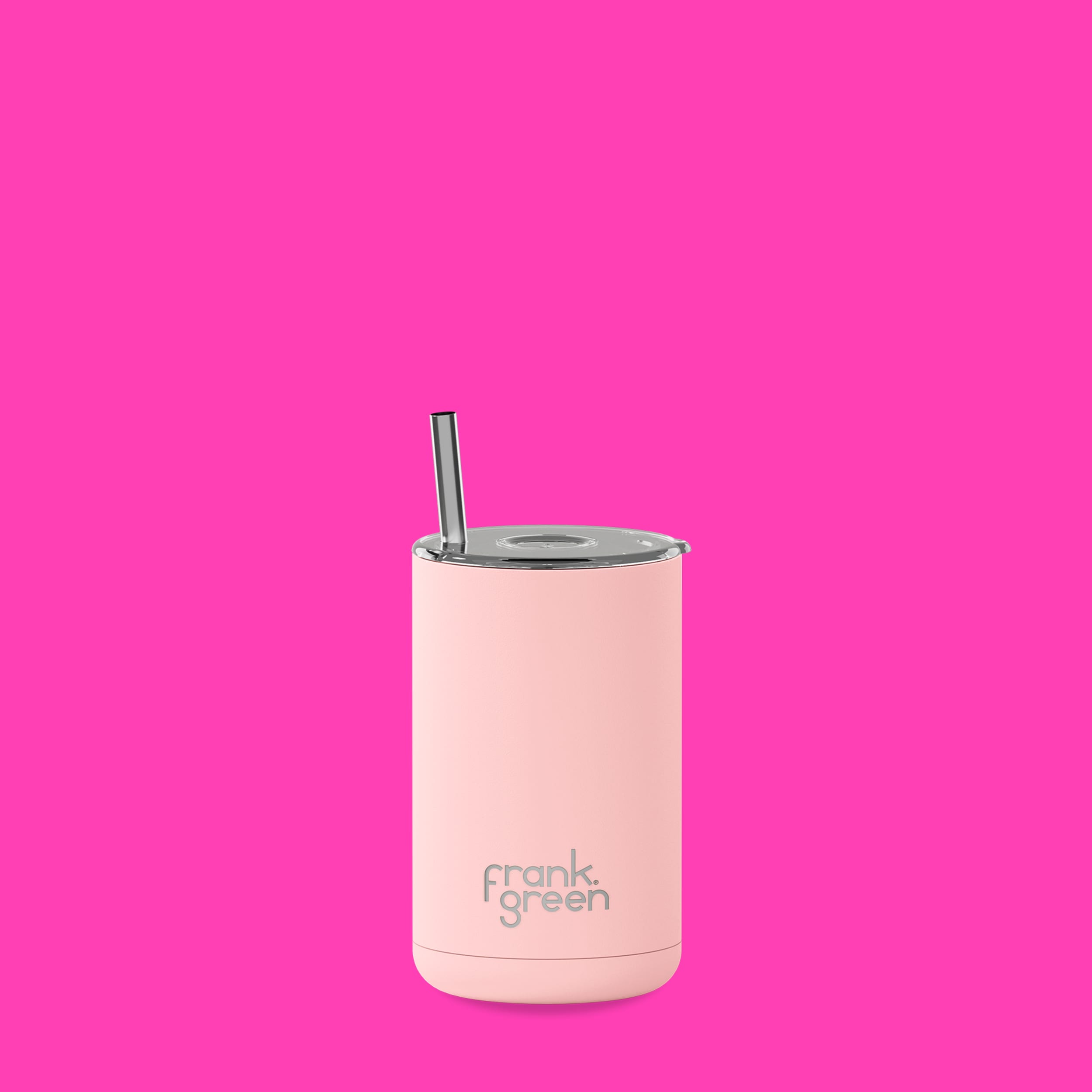 frank green 15oz Iced Coffee Cup with Straw - Blushed