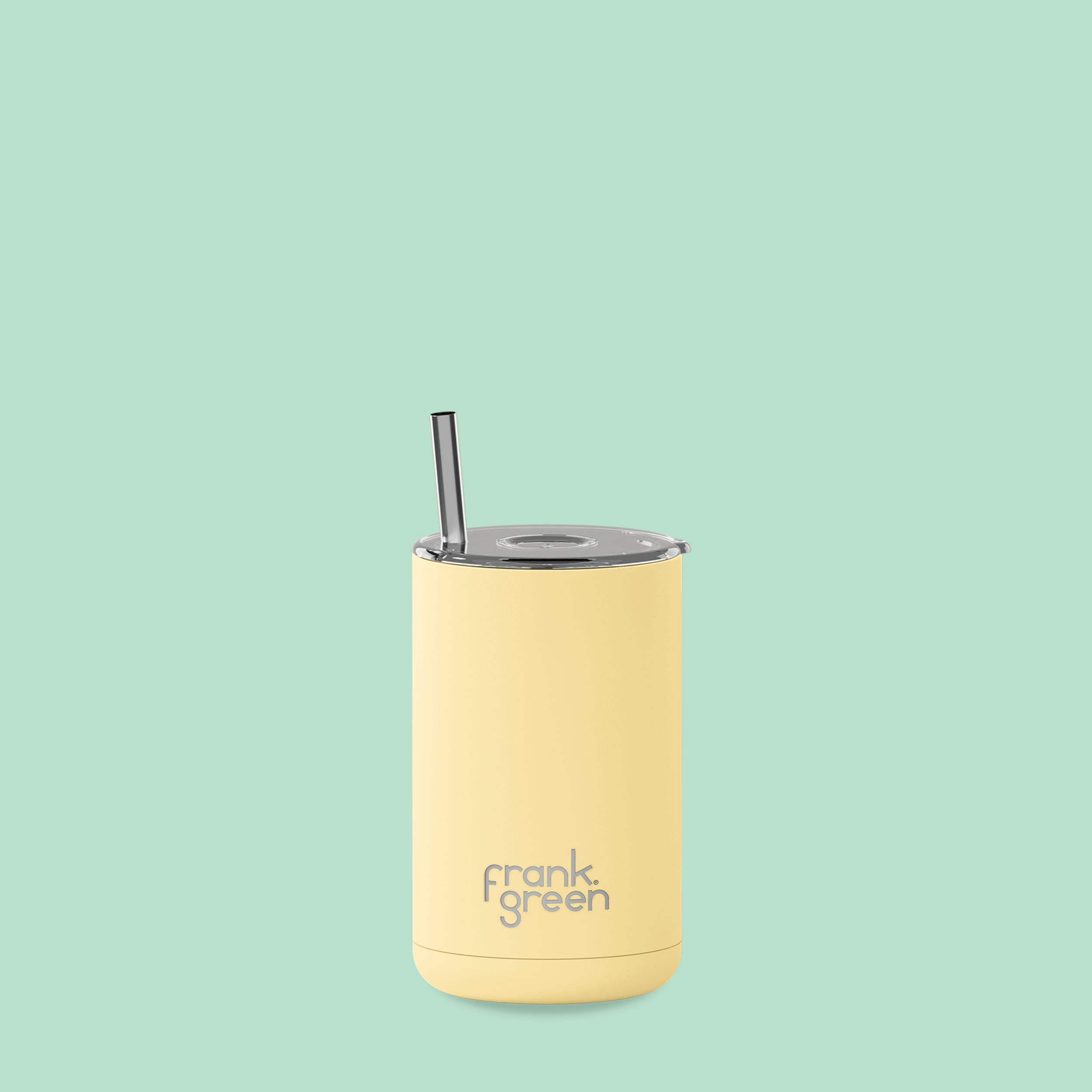 frank green 15oz Iced Coffee Cup with Straw - Buttermilk