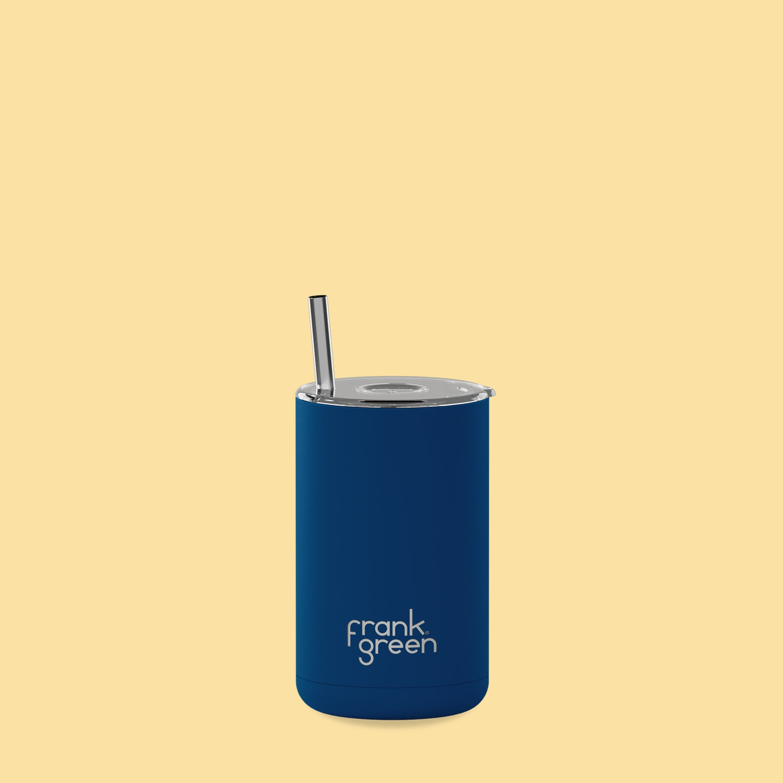 frank green 15oz Iced Coffee Cup with Straw - Deep Ocean