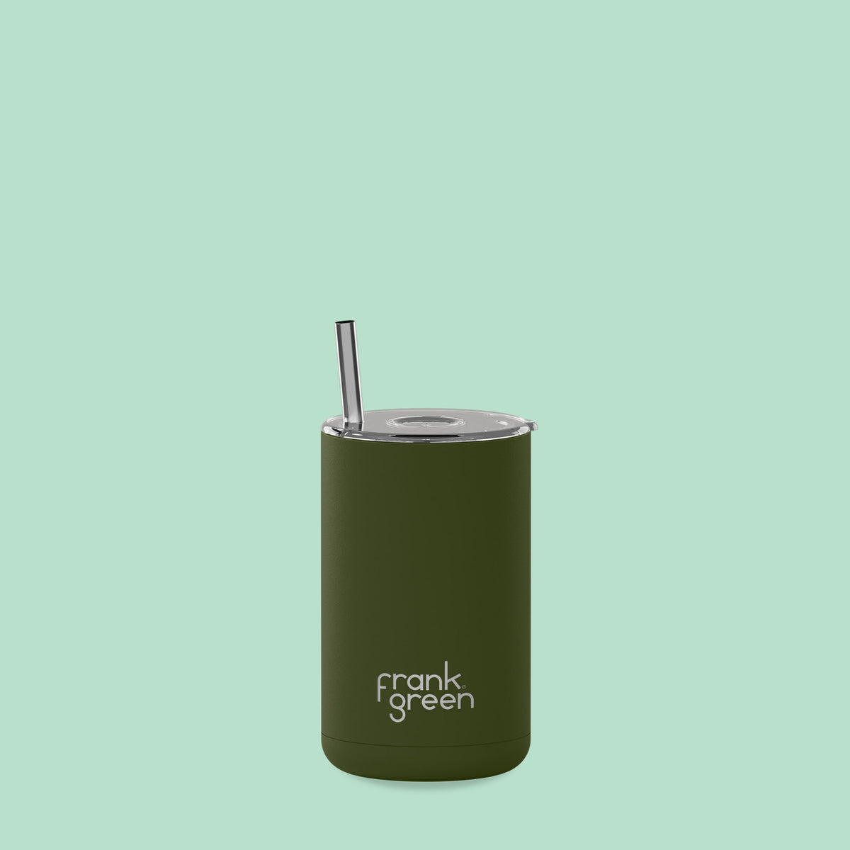 frank green 15oz Iced Coffee Cup with Straw - Khaki