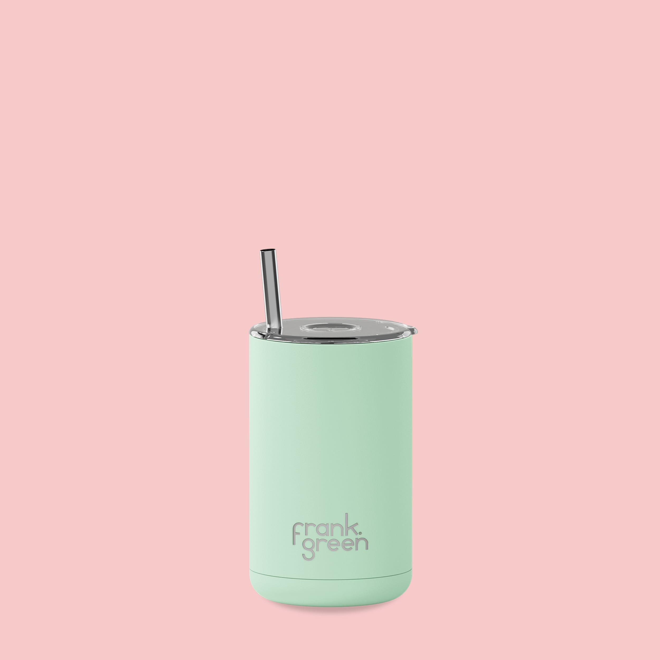 frank green 15oz Iced Coffee Cup with Straw - Mint Gelato