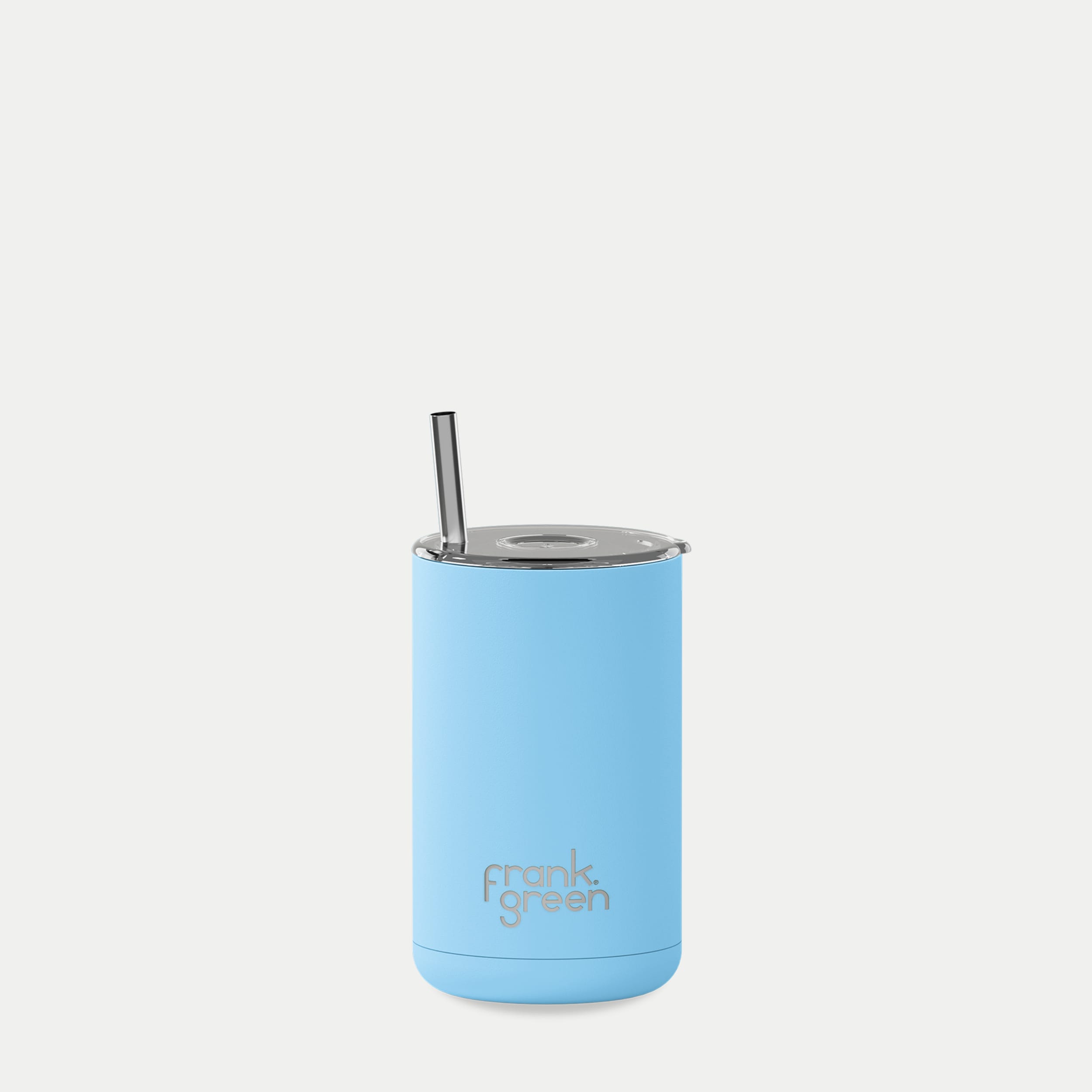 frank green 15oz Iced Coffee Cup with Straw - Sky Blue
