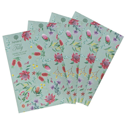 Ashdene Tilly 4pk Flannel Flower 10gm Scented Sachet