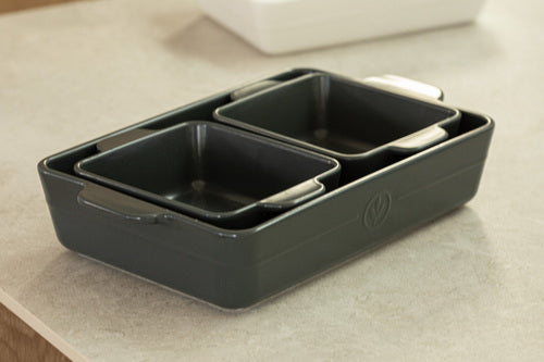 Ladelle Essentials Charcoal Set of 3 Baking Dish