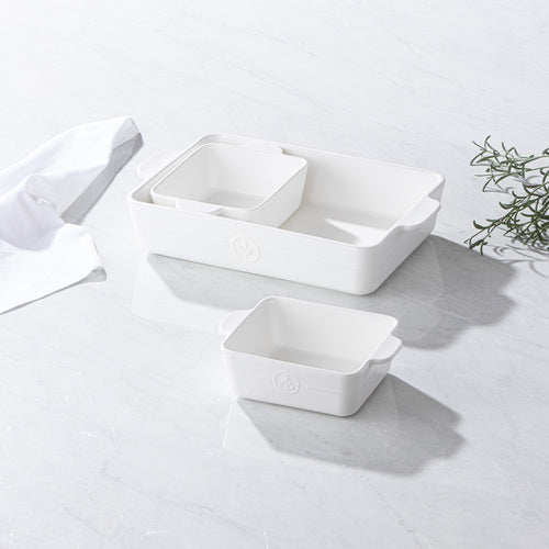Ladelle Essentials White Set Of 3 Baking Dish