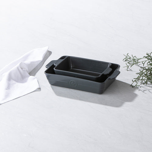 Ladelle Essentials Charcoal Set of 2 Baking Dish