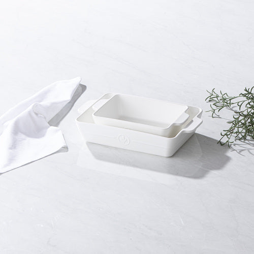 Ladelle Essentials White Set of 2 Baking Dish