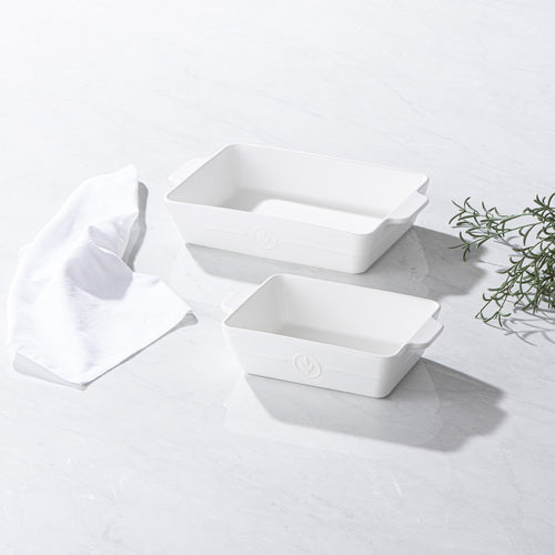 Ladelle Essentials White Set of 2 Baking Dish