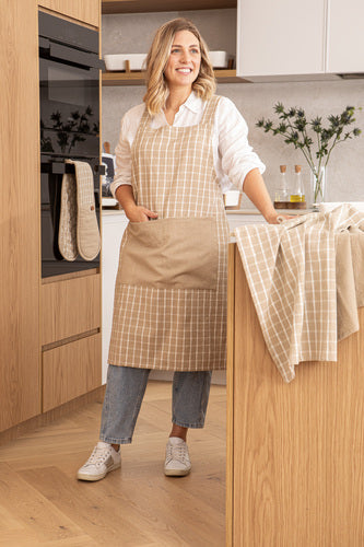 Ladelle Hemingway Taupe Cross Back Apron