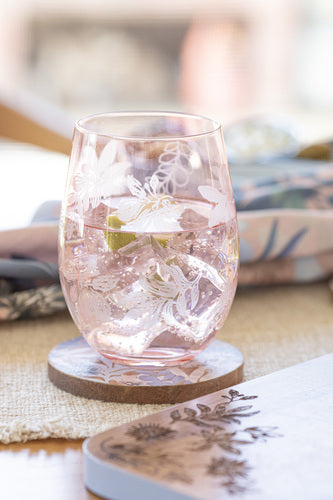 Ladelle Mossman Blush Etched 4pk Tumbler