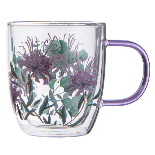 Ashdene Tilly Grevillea Double Walled Glass Mug