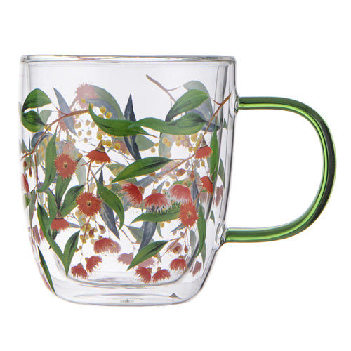 Ashdene Tilly Flowering Gum Double Walled Glass Mug