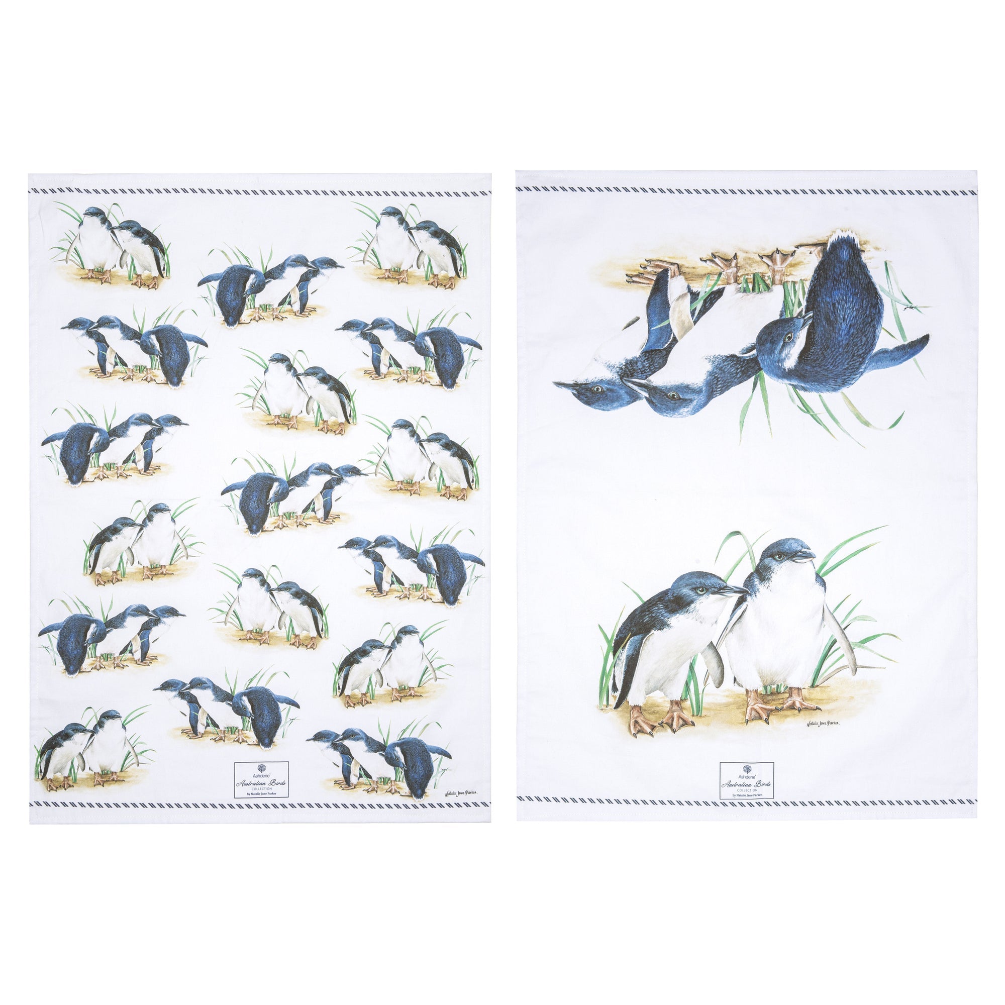Ashdene Australian Birds Penguins 2pk Kitchen Towel