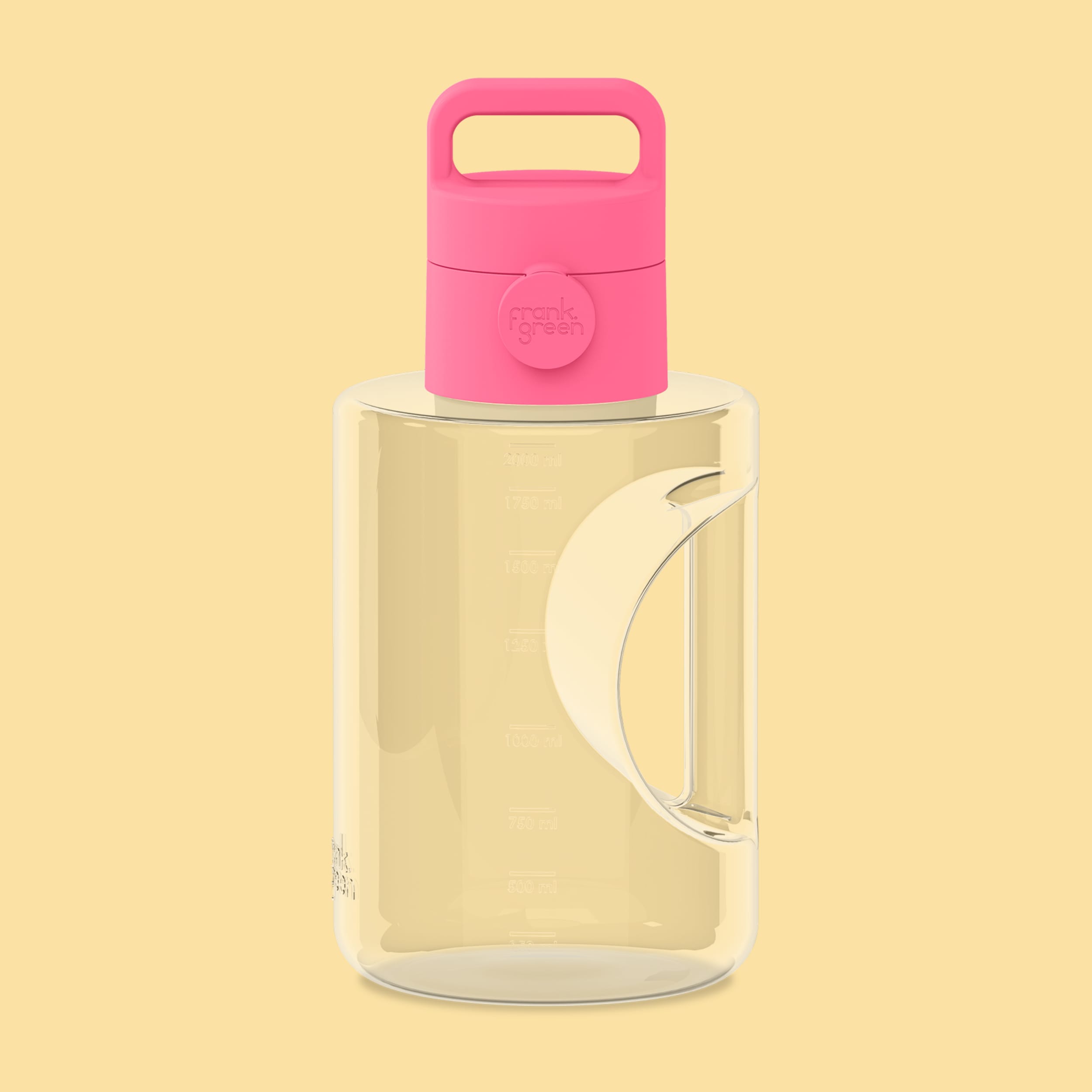 frank green 68oz Titan Reusable Bottle Clear with Grip & Sip Lid - Bubblegum