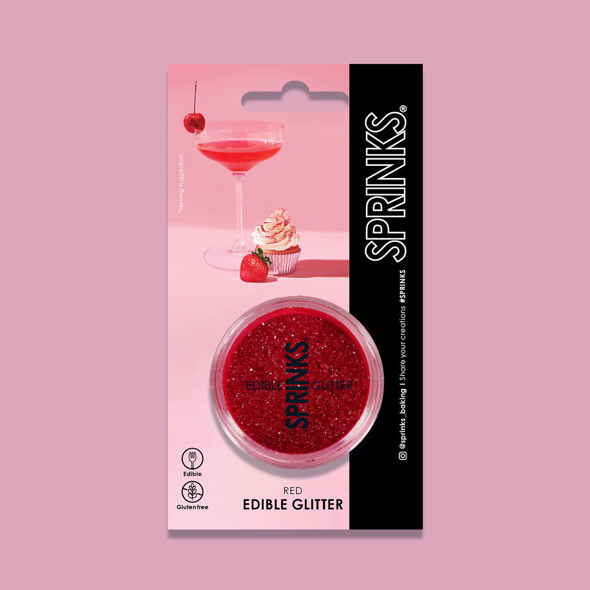 Sprinks Edible Glitter Red 2g