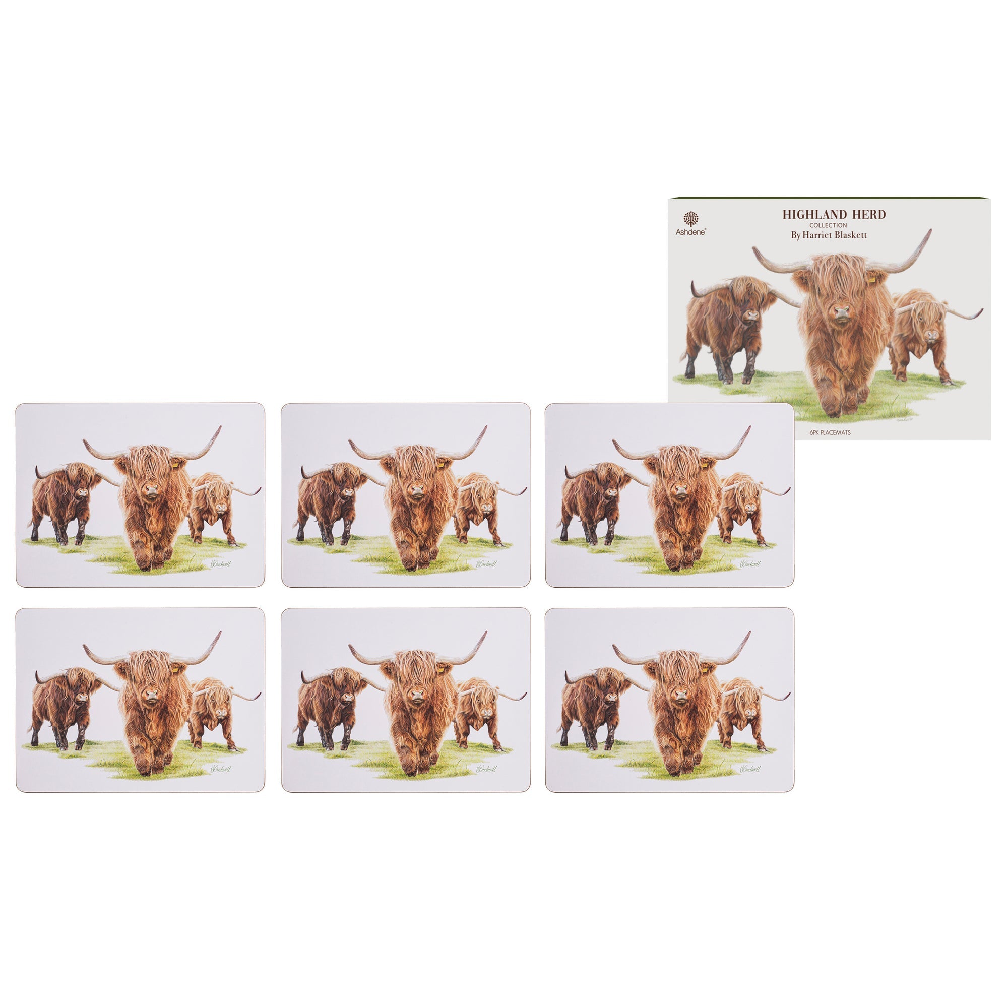 Ashdene Highland Herd 6pk Placemat