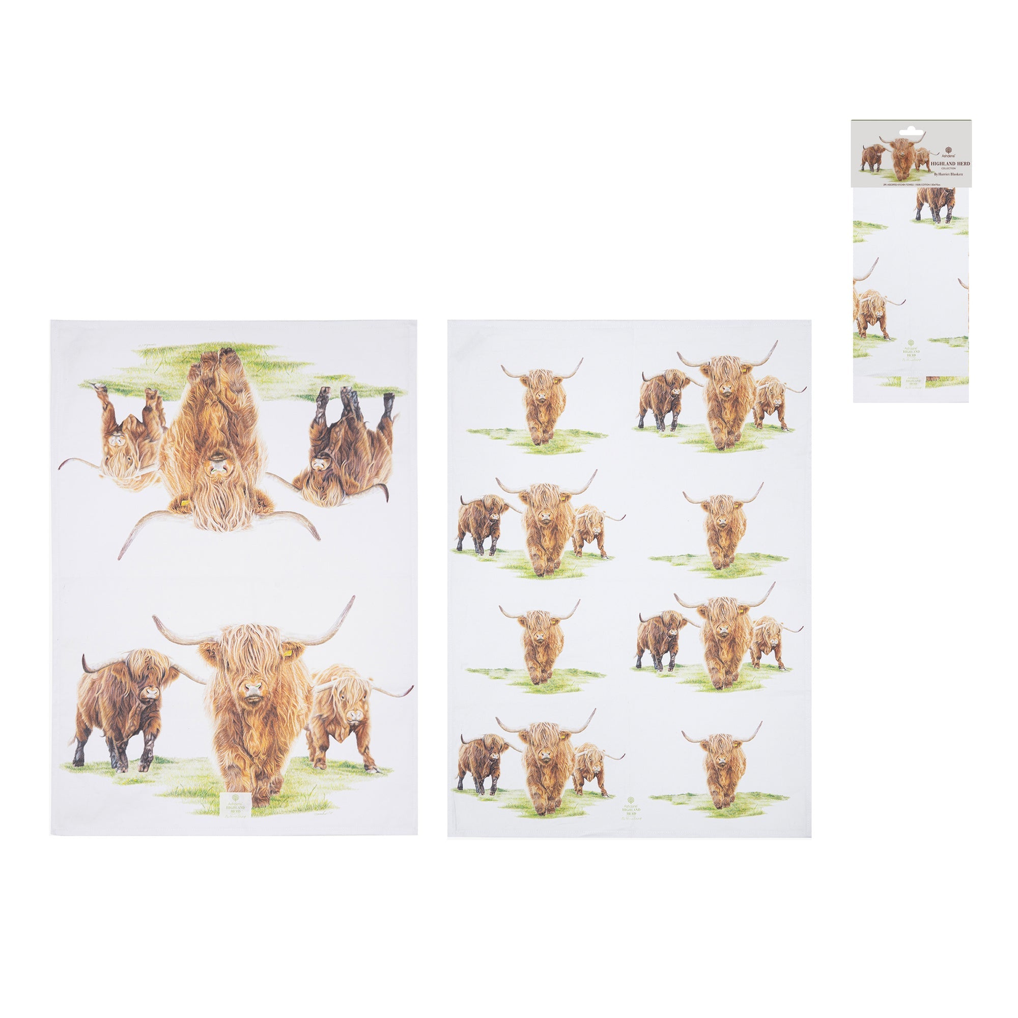 Ashdene Highland Herd 2pk Kitchen Towel