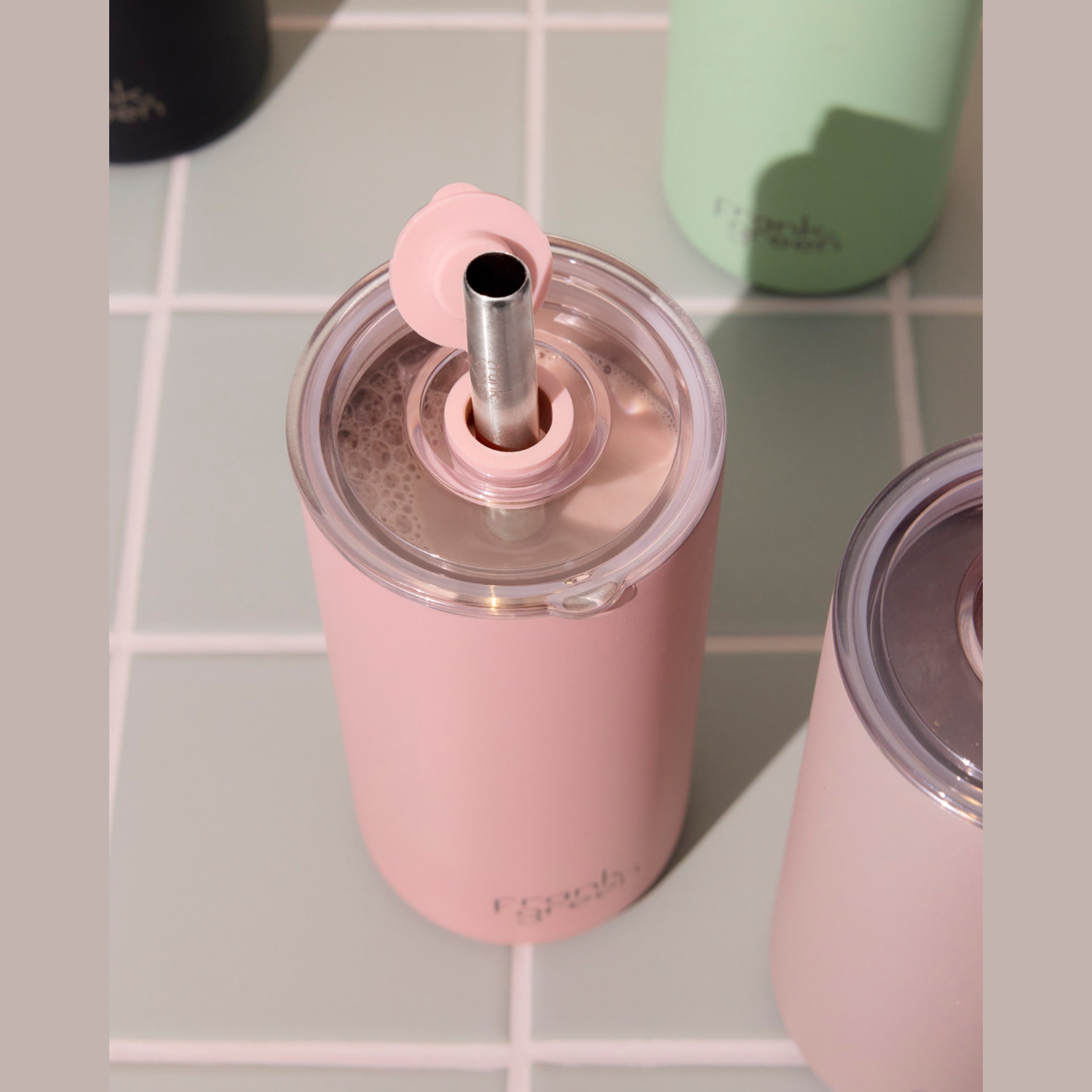 frank green Big Chill Cup with Straw - Blushed