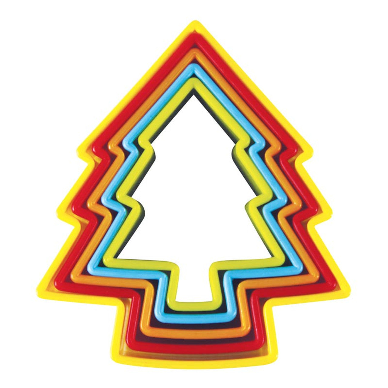 Avanti  Christmas Tree Cookie Cutters 5 Piece Set - Multi Coloured