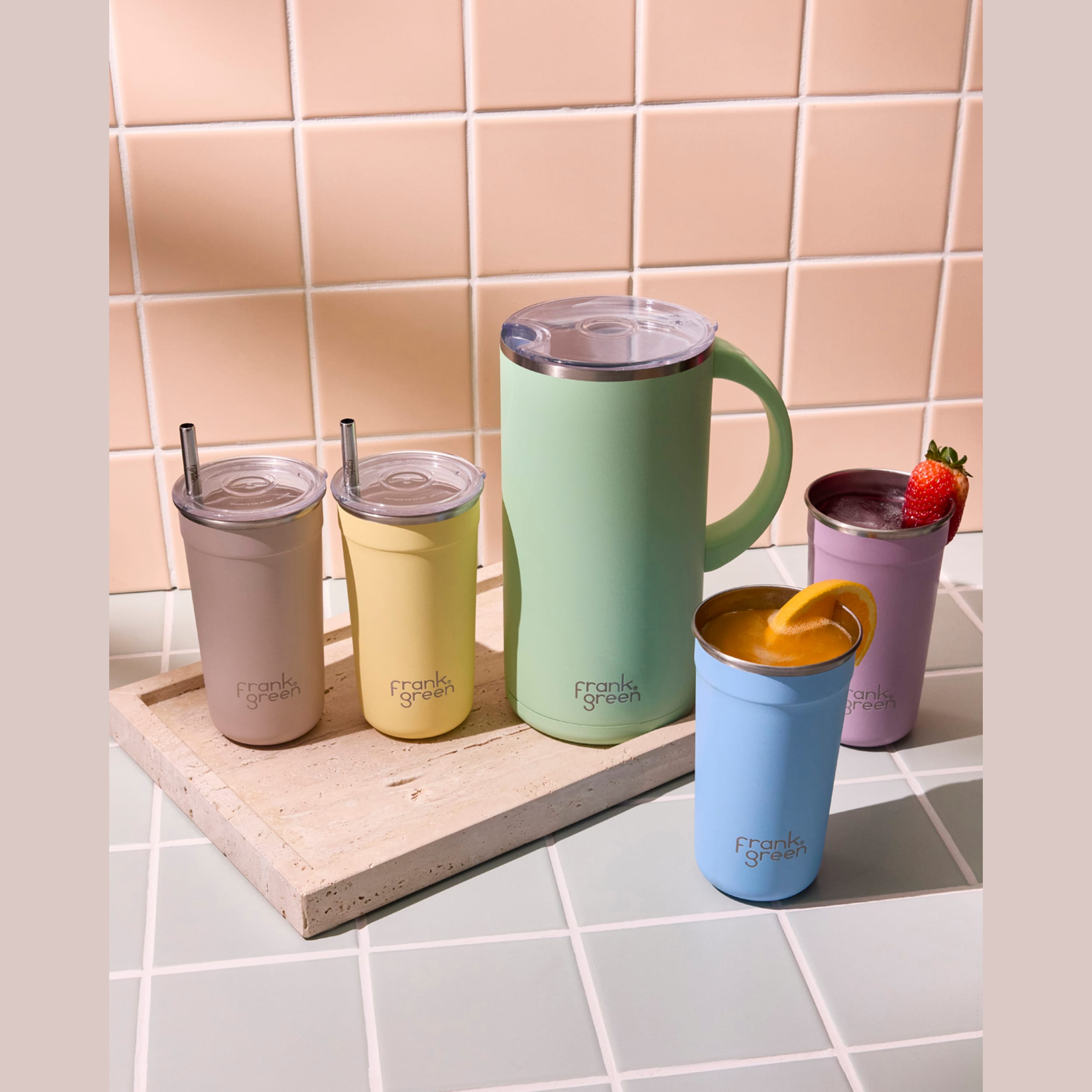 frank green 16oz Assembled Summer Core Reusable Party Cups 4 Pack