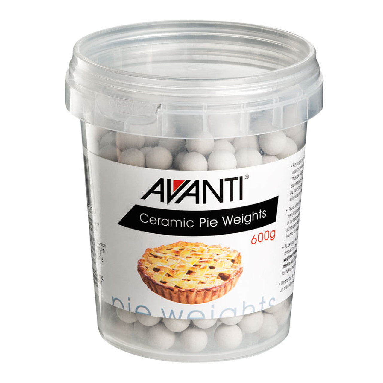 Avanti  Ceramic Pie Weights In Plastic Tub - 600G