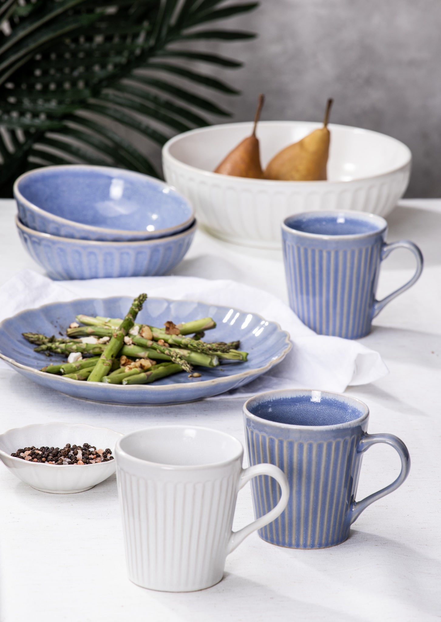 Ladelle Marguerite Powder Blue 4pce Mug Set