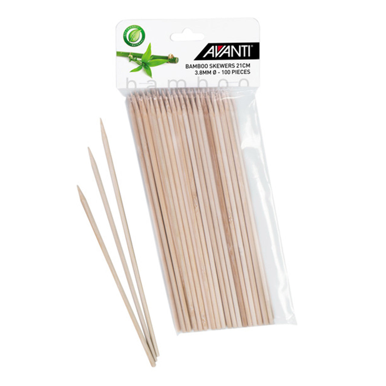 Avanti  Bamboo Skewers 21cm - 100 piece pack