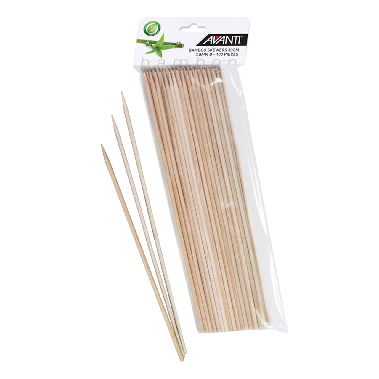 Avanti  Bamboo Skewers 30cm - 100 piece pack