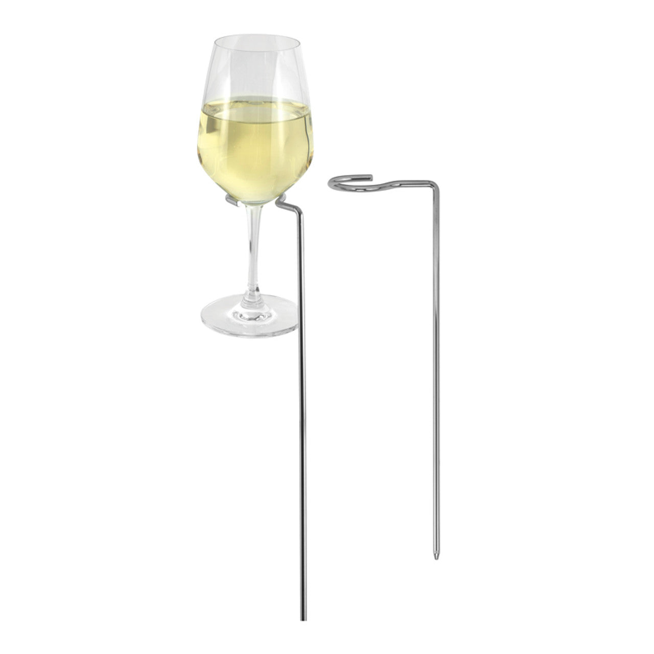 Avanti  Chrome Plated Stemmed Glass Sticks - Set of 2
