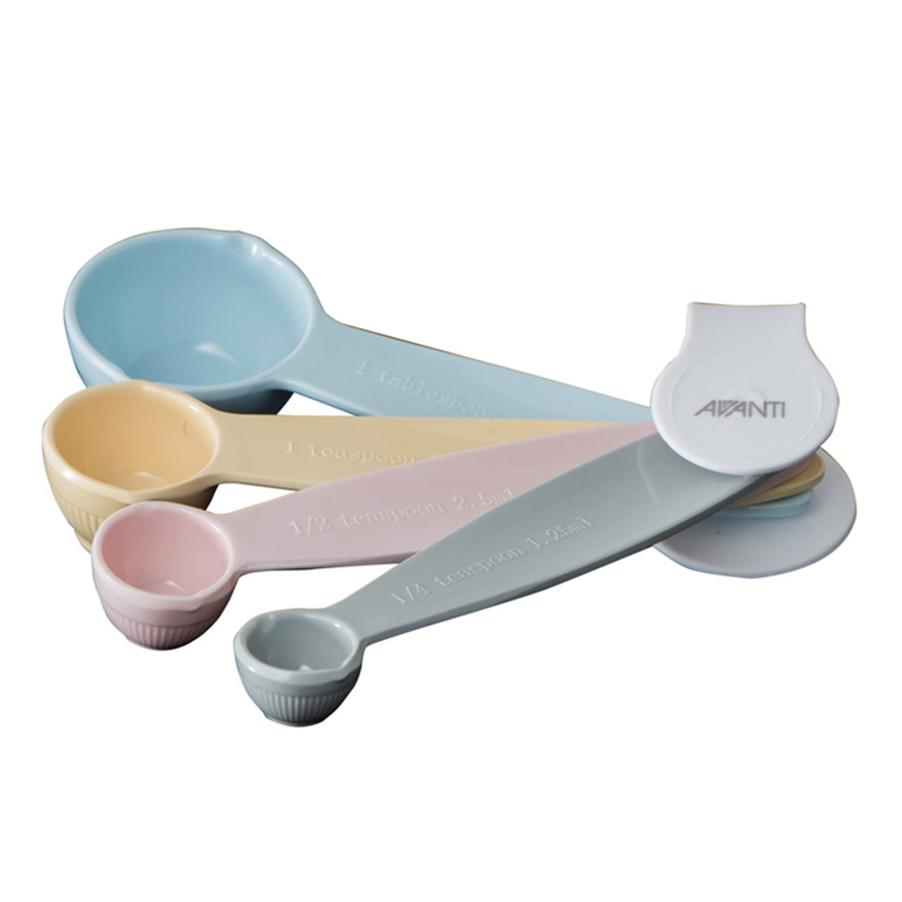 Avanti  Melamine Ribbed Measuring Spoon Set - Pastel