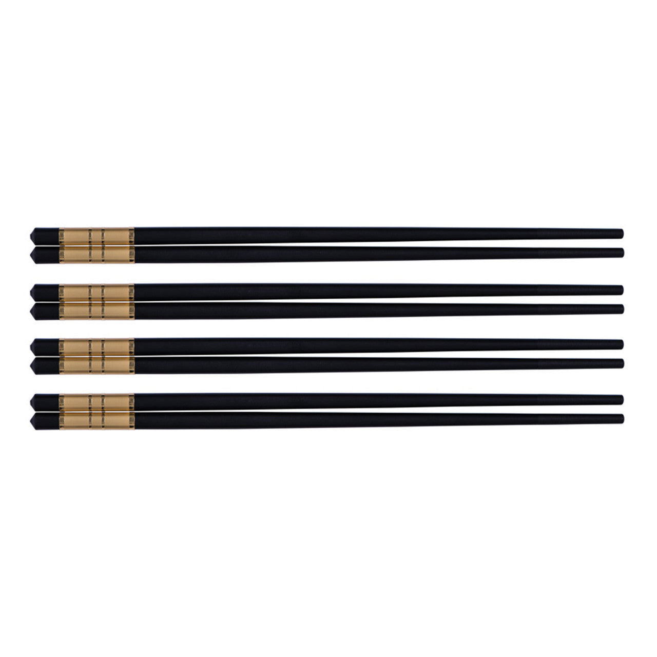 Avanti  Alloy Chopsticks With Gold Trim - Set of 4