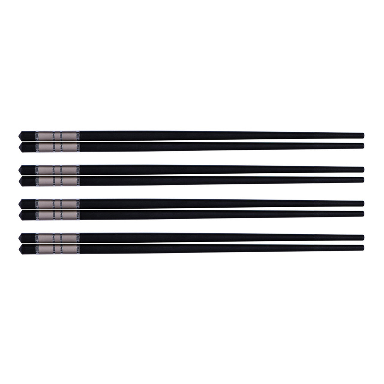 Avanti  Alloy Chopsticks With Silver Trim - Set of 4