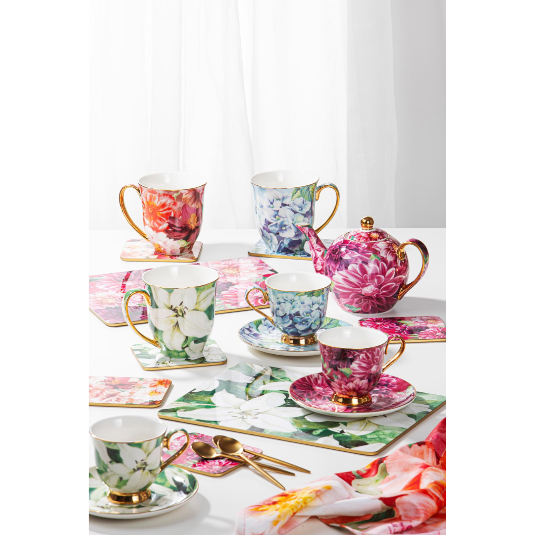 Ashdene Bold Blooms Assorted 4pk Coaster