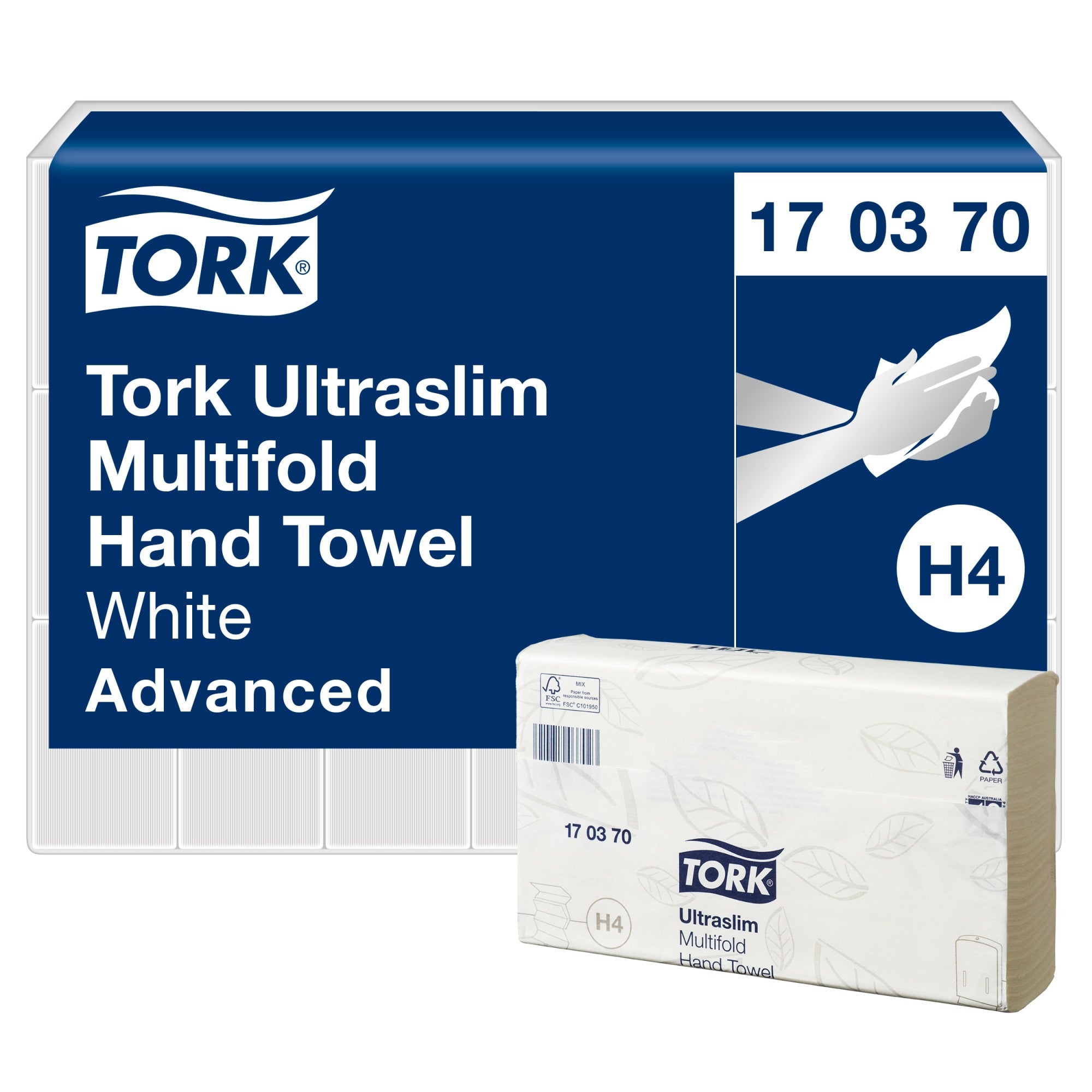 Tork Ultraslim Multifold Hand Towel 1 Ply 3000 Sheets (H4)