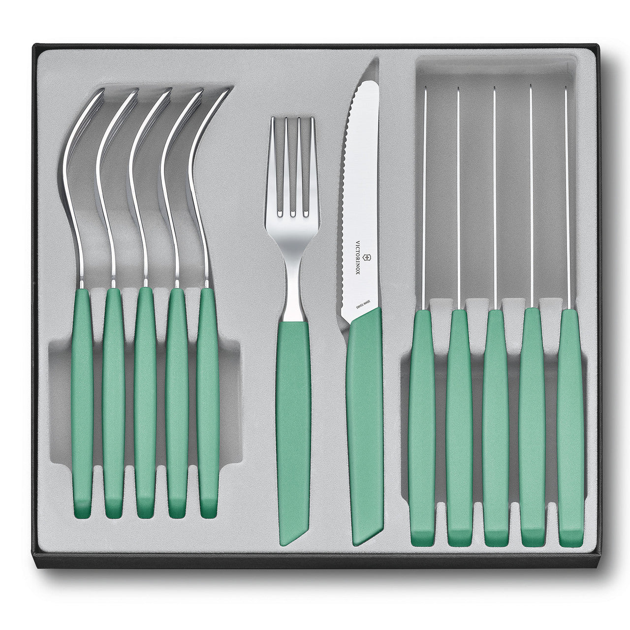 Victorinox Swiss Modern Table Set (Rounded Knife) 12 pieces Sage