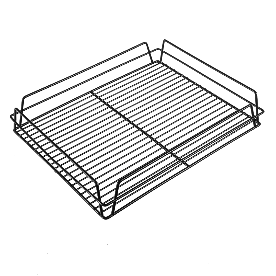 KH Probar Glass Basket 425 x 350 x 75mm (17 x 14") Black Pvc Coated Steel