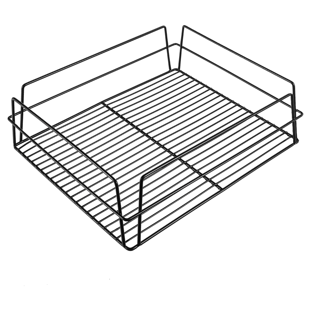 KH Probar Glass Basket 425 x 350 x 125mm (17 x 14 x 5) Black Pvc Coated Steel
