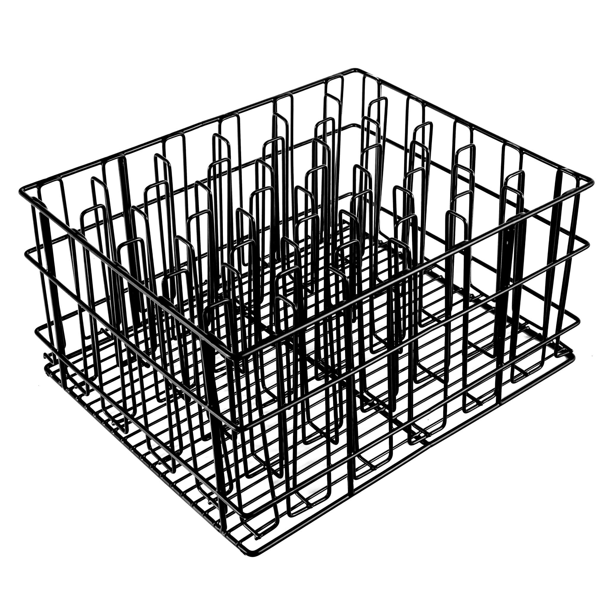 KH Probar Glass Basket 425 x 350 x 215mm 30 Comp Black Pvc Coated Steel