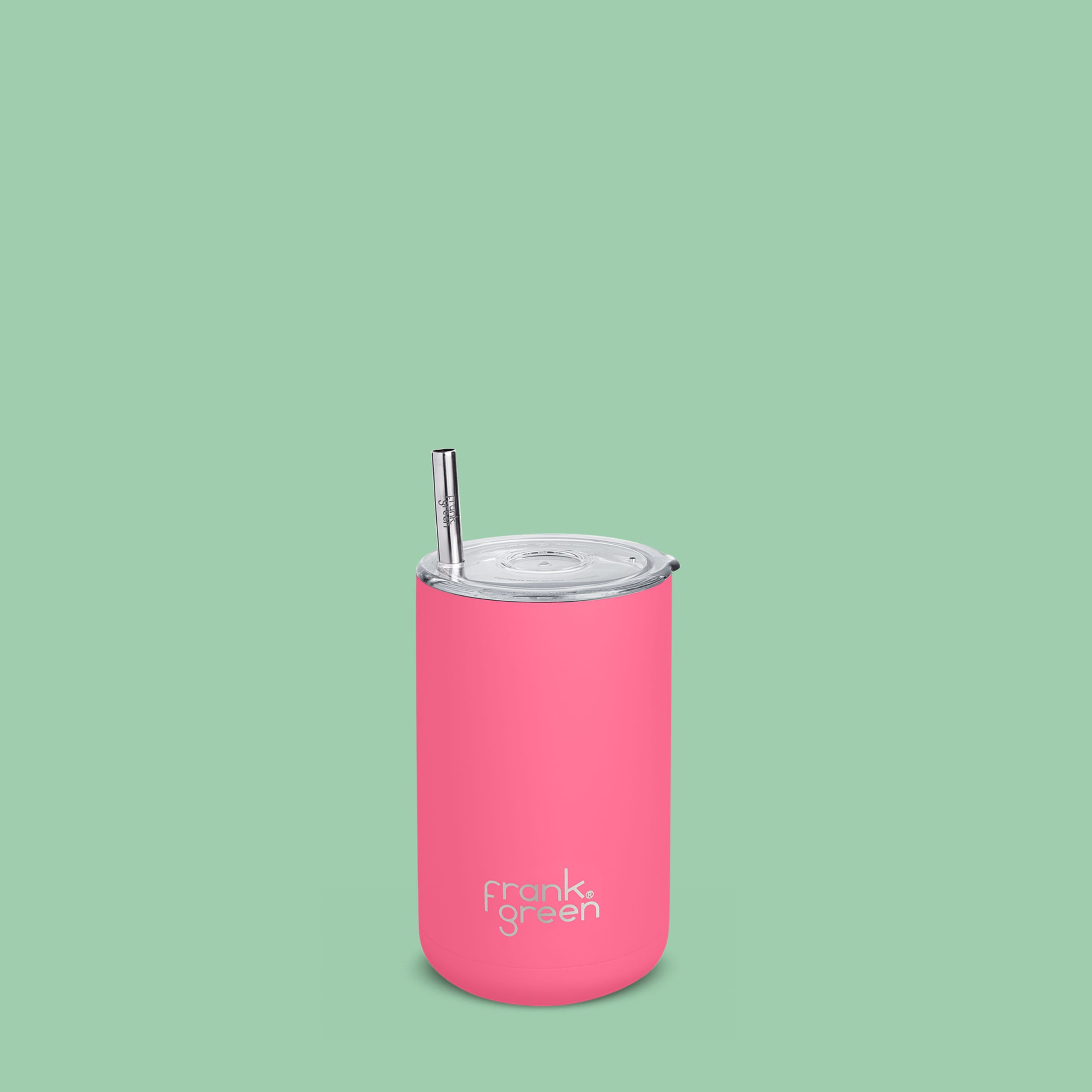 frank green 15oz Iced Coffee Cup with Straw - Bubblegum