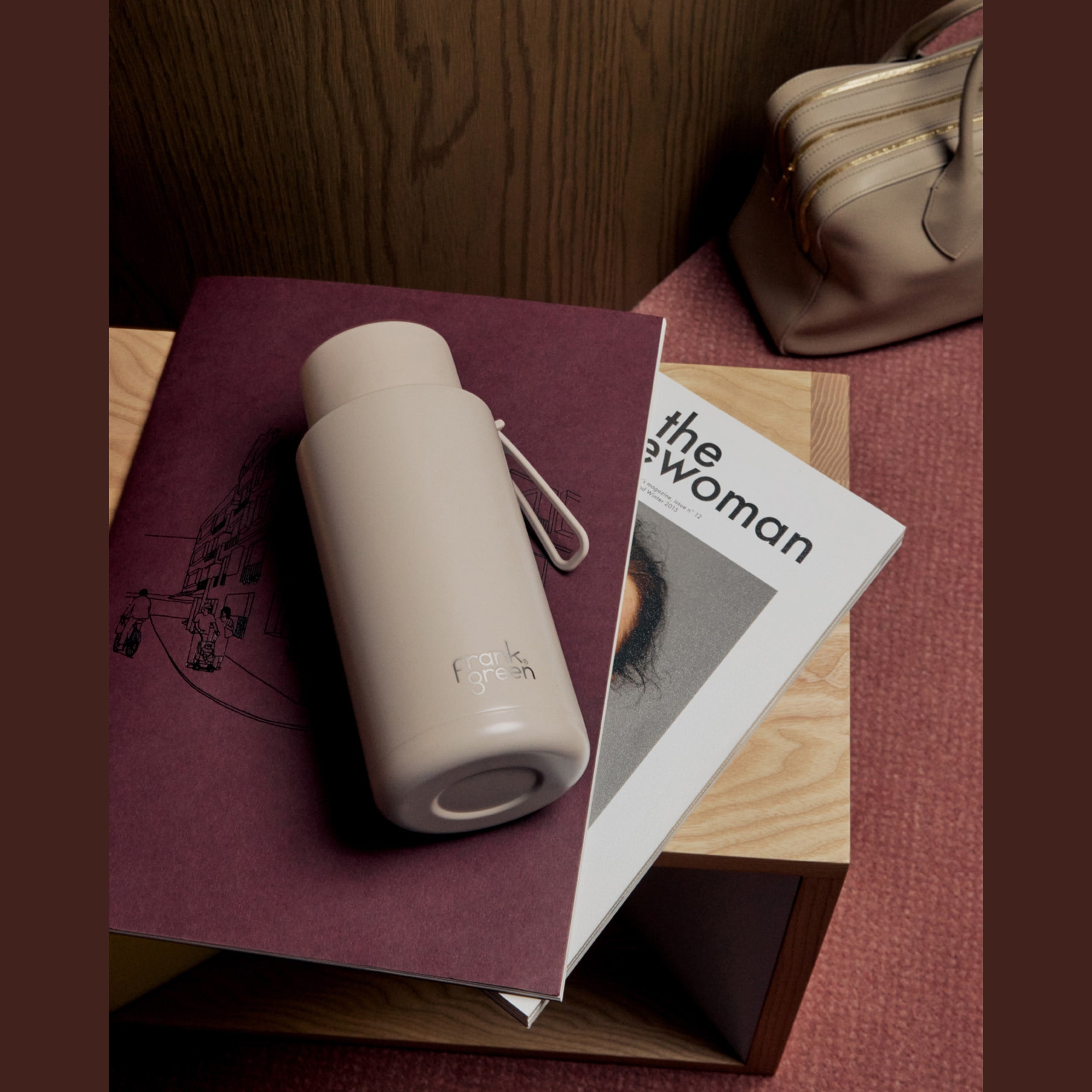frank green 34oz Reusable Bottle with Flip Straw Lid - Moon Dust