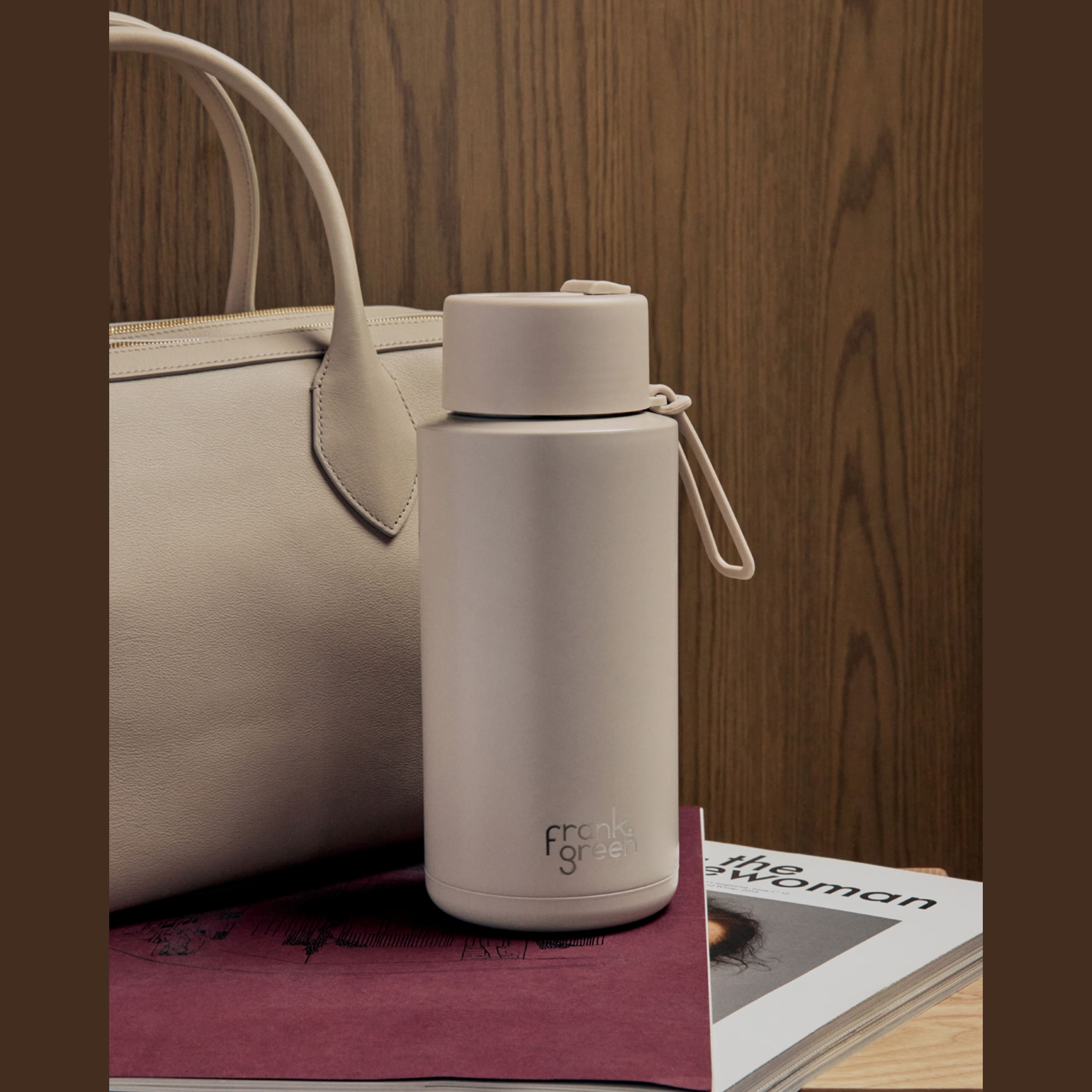 frank green 34oz Reusable Bottle with Flip Straw Lid - Moon Dust