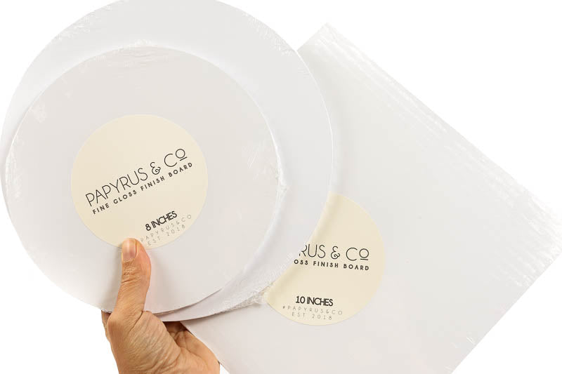 Papyrus Gloss Masonite Cake Board Square White 12in